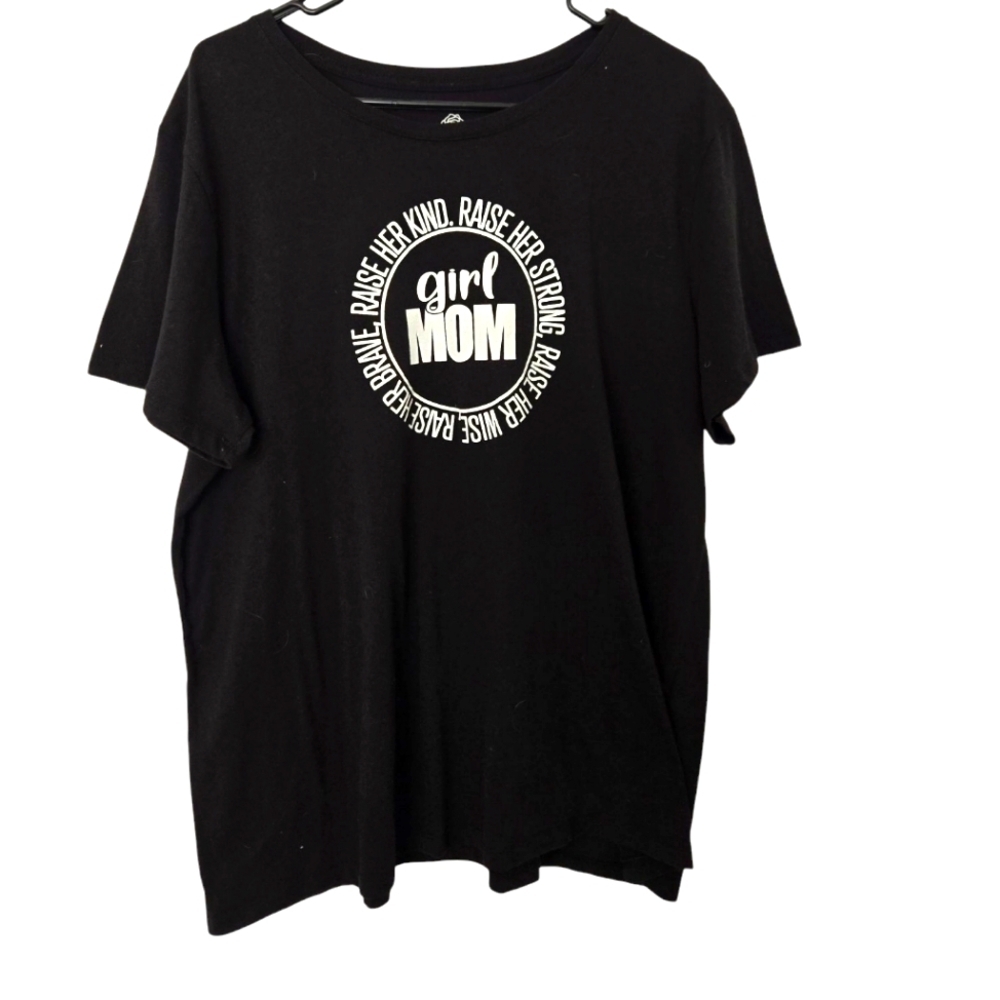 Black 'Girl Mom' Tshirt Size 3x